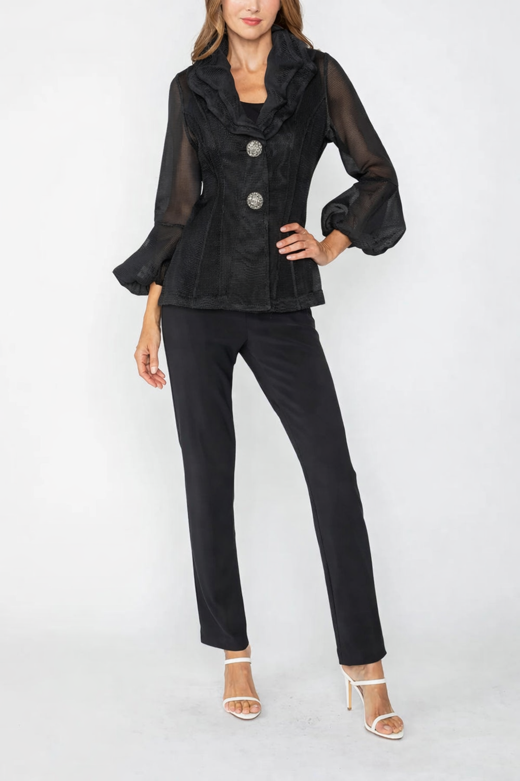 IC Collection Double Wire Collar Jacket-7697J