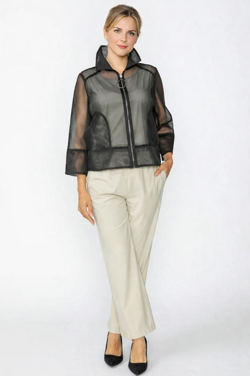 IC Collection Net Short Boxy Jacket-7661J