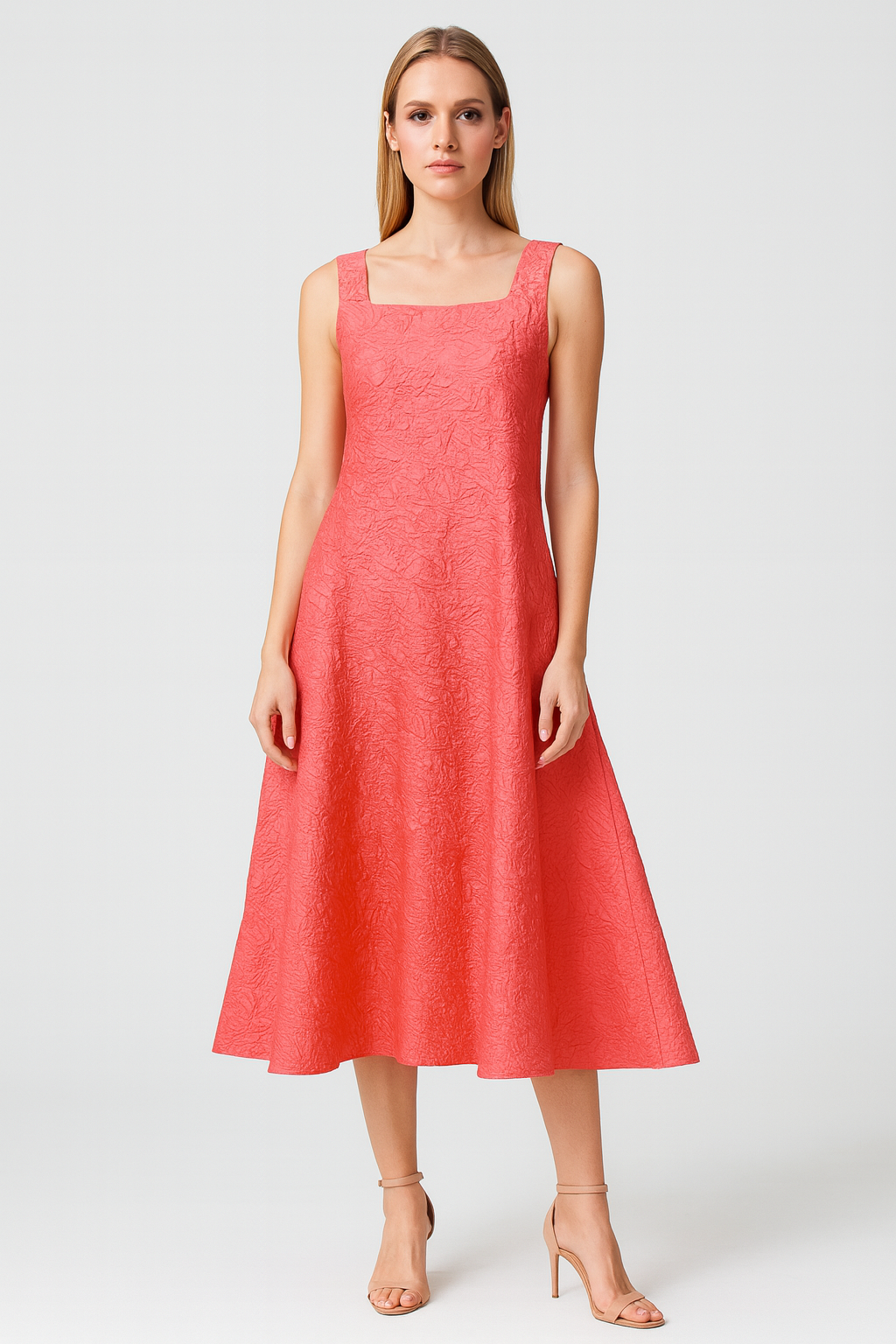 IC Collection Ruffle Sleeveless Dress 6447D