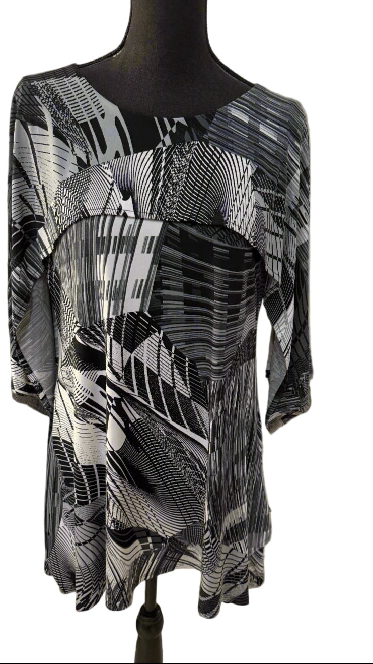 By JJ Cyber Graphic Print Tunic-IT-202B