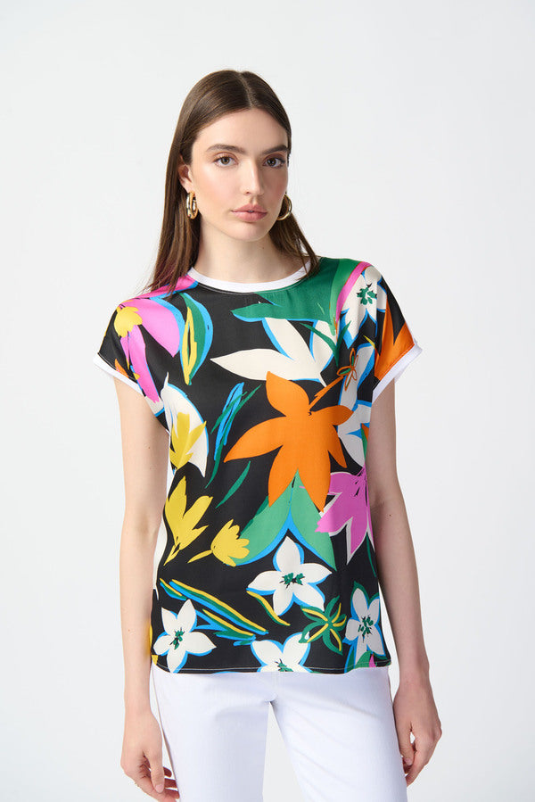Joseph Ribkoff Multi-Colored Floral Top | Unique Apparel USA
