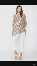 IC Collection Dot Print Asymmetrical Top-C1062TB