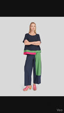 Alembika Cabana Wide Leg Pants, Navy Multi-SP710M