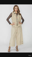 IC Collection Nylon Zip Up Vest - Lightweight Zip Front Jacket Style C6135V