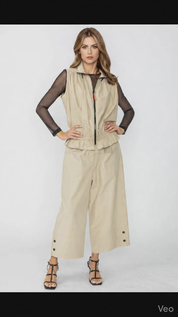 IC Collection Nylon Zip Up Vest - Lightweight Zip Front Jacket Style C6135V