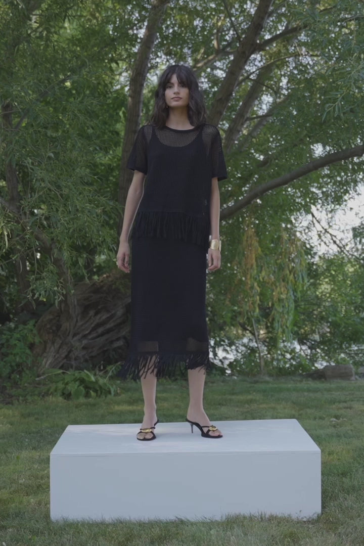 Joseph Ribkoff Viscose Sweater Knit Pull-On Skirt-262929