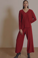 Joseph Ribkoff Sequined Sweater Knit Culotte Pants-JR-244922