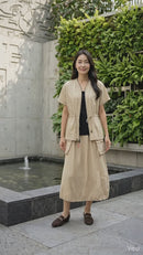 IC Collection Nylon Drawstring Waist Jacket-C1065J