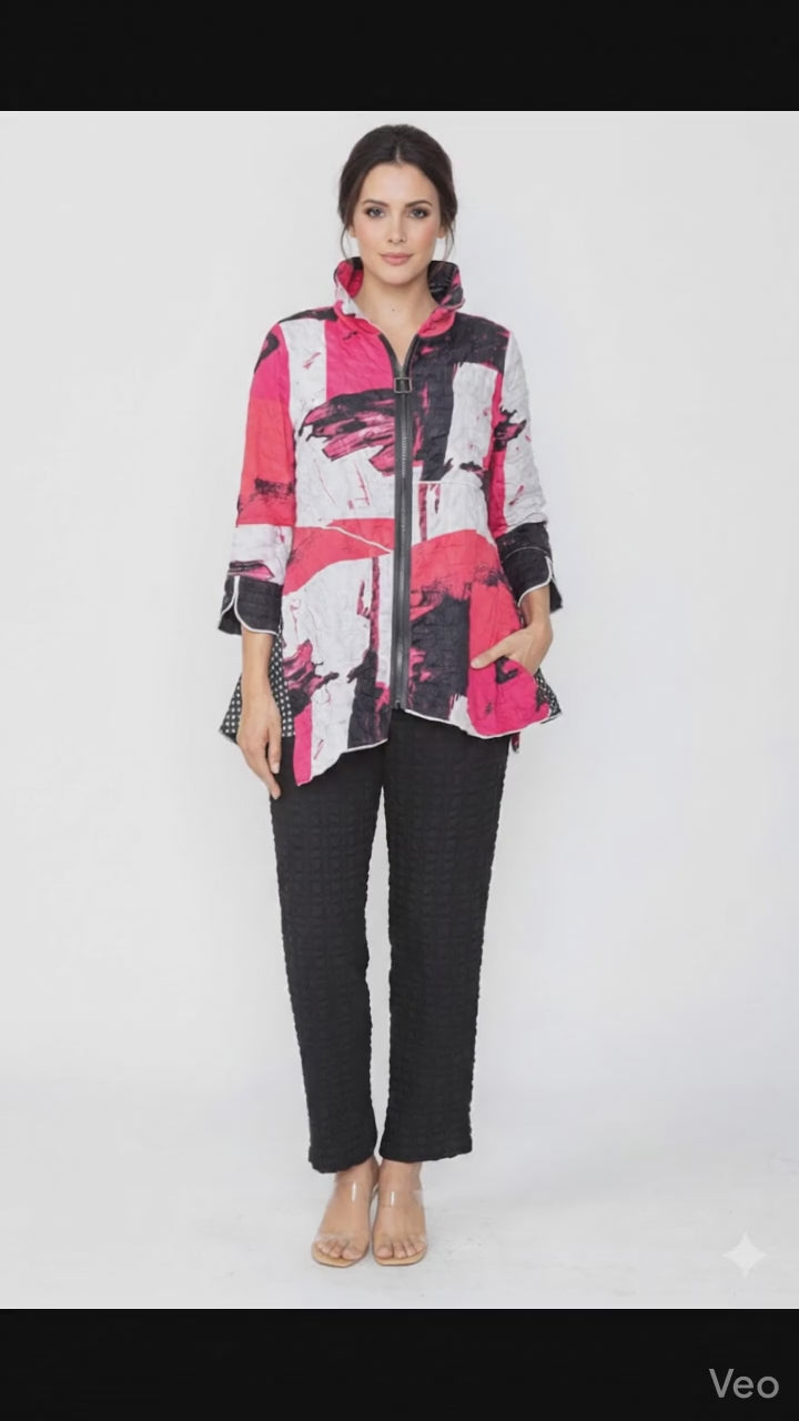 IC Collection Front Zipper Blouse-7851T-DUP