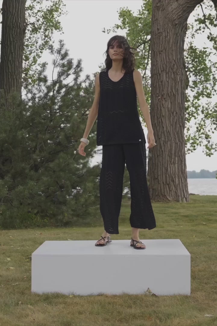 Joseph Ribkoff Viscose Jacquard Knit Chevron Stitch Tunic-262932