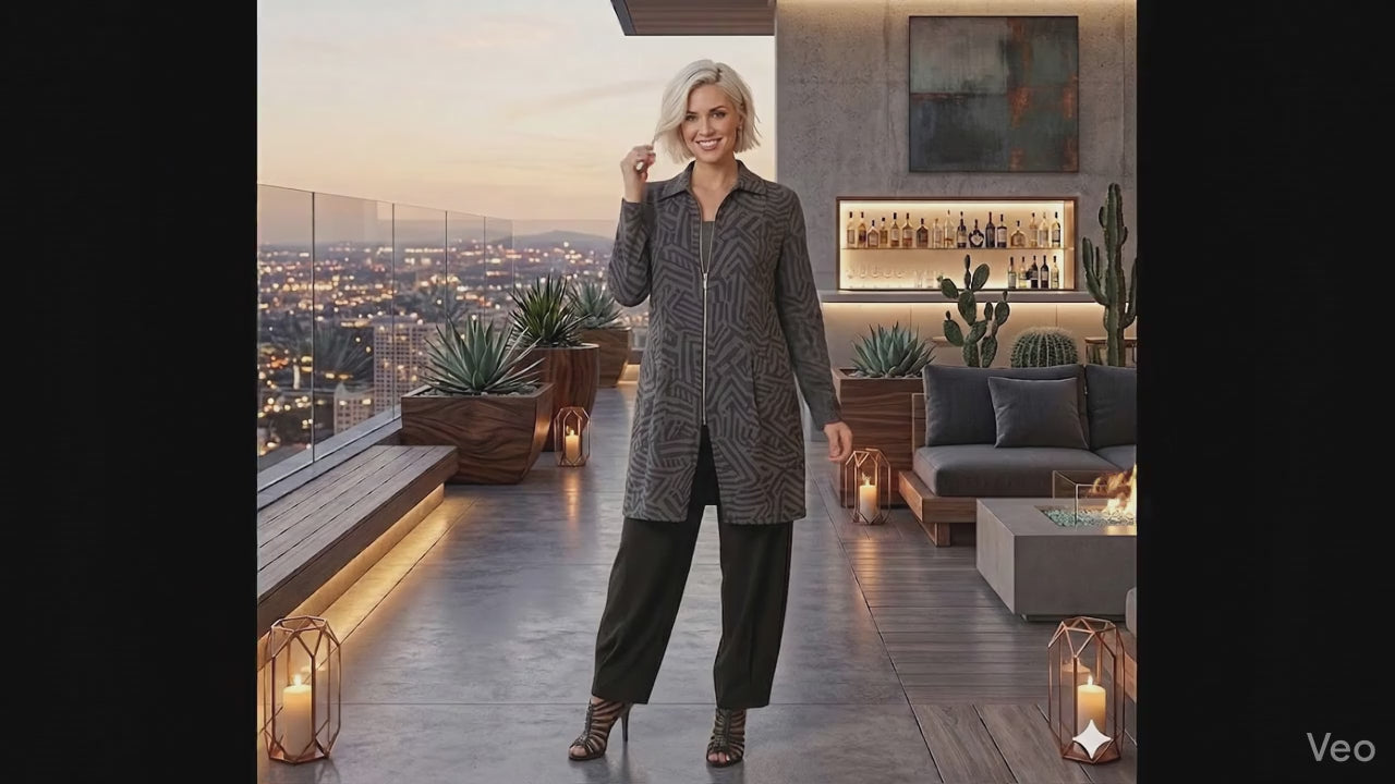 By JJ Abstract Zip Up-PR-211P