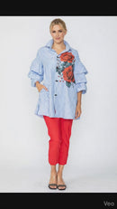 IC Collection Ruffle Sleeve Blouse-7448B