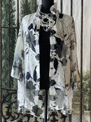 IC Collection Sheer Floral Jacket-IC-2277J