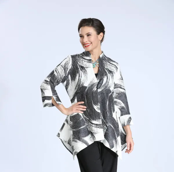 IC Collection Swirl Design One Button Jacket | Unique Apparel USA