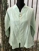IC Collection Linen Zipper Top-IC-1474J