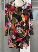 By JJ 3/4 Sleeve Floral Print Top-IT-286P