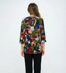 By JJ 3/4 Sleeve Floral Print Top-IT-286P