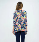 By JJ 3/4 Sleeve Retro Summer Print Top-IT-223P-A
