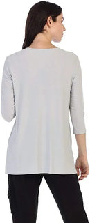 By JJ 3/4 Sleeve V-Neck Top-IT-122
