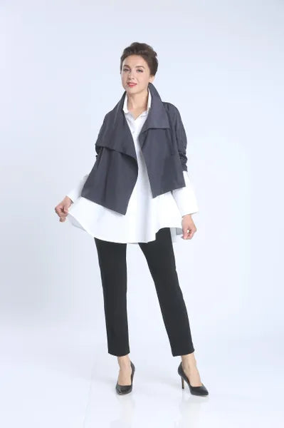 IC Collection Charcoal Open Jacket-IC-2623J