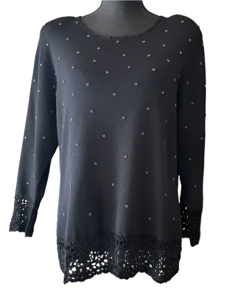 Gardy Floral Bead and Stitch Top-GS379