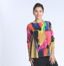 IC Collection Boat Neck Flare Print Tunic-IC-4130T