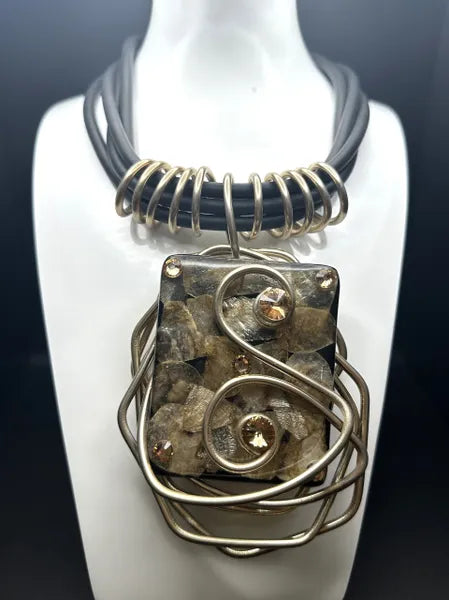 Jeff Lieb Amber Twist Necklace-21122 – Unique Apparel USA