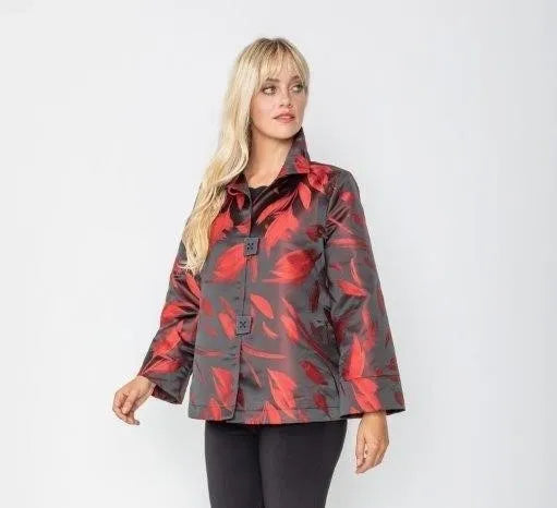 IC Collection Three Button Print Jacket | Unique Apparel USA