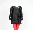 IC Collection Sheer Rose Graphic Tunic-IC-5456T