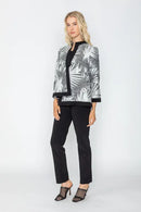 IC Collection Asymmetric Modern Print Jacket-IC-5493J