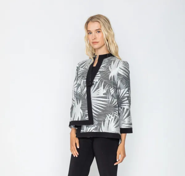 IC Collection Asymmetric Modern Print Jacket | Unique Apparel USA