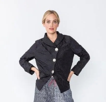 IC Collection Two Button Crinkle Jacket | Unique Apparel USA