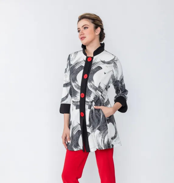 IC Collection Brushstroke Button Up Jacket | Unique Apparel USA