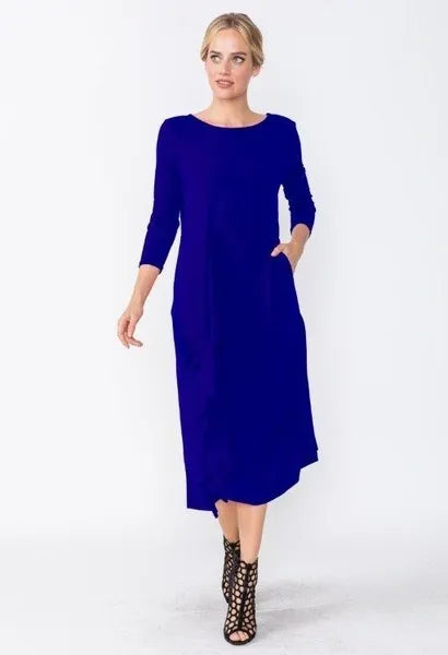 IC Collection Drape Maxi Dress-IC-4810D