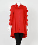 IC Collection Bow Sleeve High Low Jacket-IC-4564J