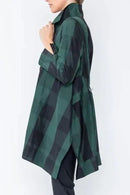 IC Collection High Collar Asymmetrical Long Jacket-IC-4546J