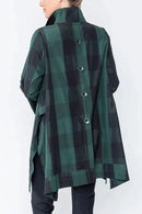 IC Collection High Collar Asymmetrical Long Jacket-IC-4546J