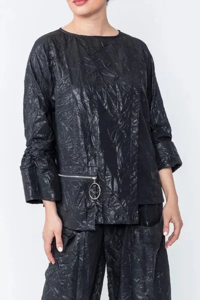 IC Collection Crinkle Crop Tunic | Unique Apparel USA