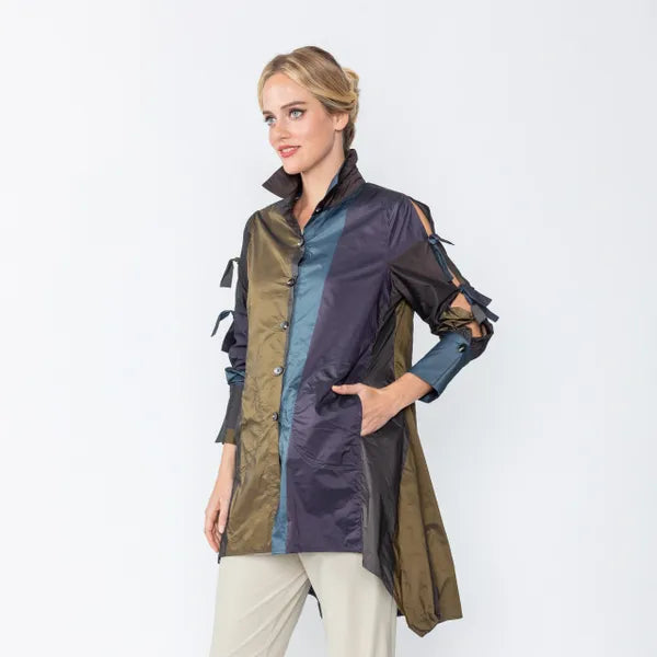IC Collection Color Block Tunic With Bow Tie Sleeve | Unique Apparel USA