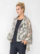 IC Collection Mesh Floral Sketch Cardigan-IC-6154J