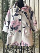 IC Collection Cowl Neck Cherry Blossom Jacket-IC-6079J