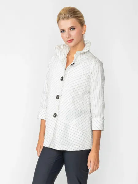 IC Collection Crinkle Fine Line Jacket | Unique Apparel USA