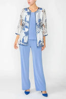 IC Collection Sheer Floral Open Jacket-IC-4841J