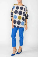 IC Collection Crinkle Polka Dot Poncho-IC-6113T