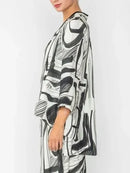 IC Collection Swirl High Low Kimono-IC-5898J