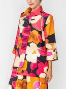 IC Collection Floral High Low Jacket-IC-6124T