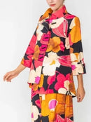 IC Collection Floral High Low Jacket-IC-6124T