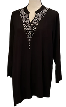 Gardy Embellished V Neck Tunic-3020