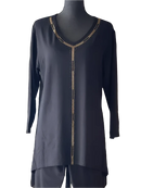 Gardy Rhinestone Striped Tunic-8983