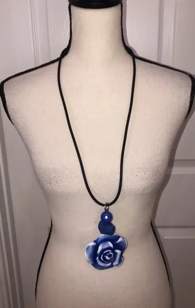 Alisha.D Artisan Rose Pendant Necklace-NMB315